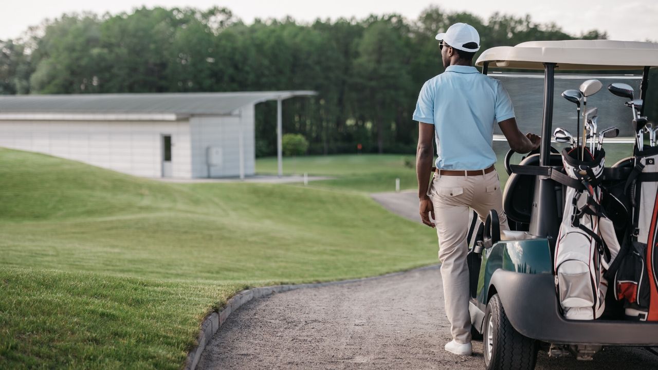 How far away can you stand from the golf ball
