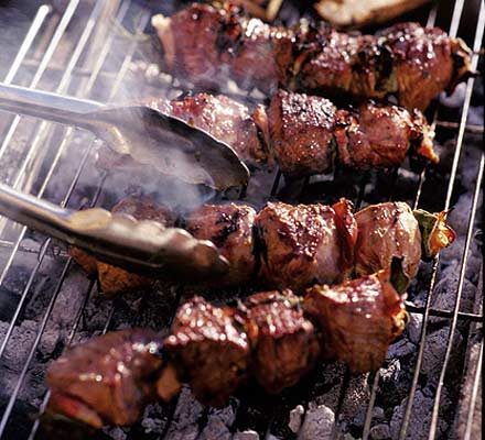 cooking steak tips on stove top