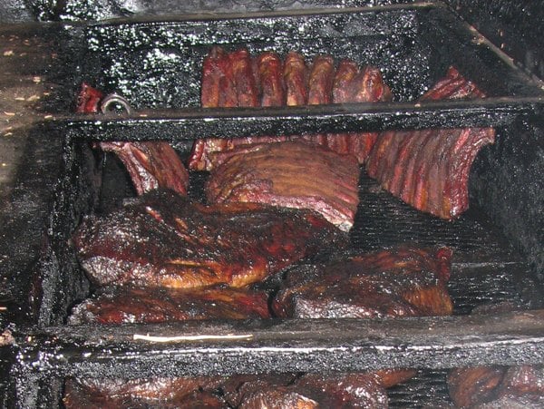 Pulled Pork on a BBQ Grill
