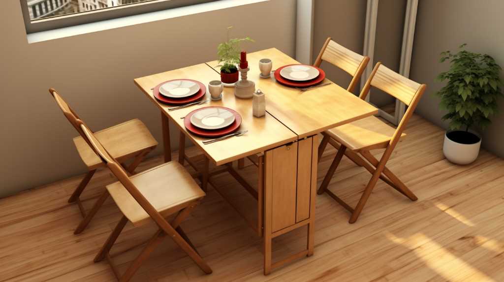 Smart folding store dining table