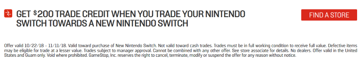 GameStop offers $200 trade-in for older consoles, as well as Nintendo Switch OLED.
