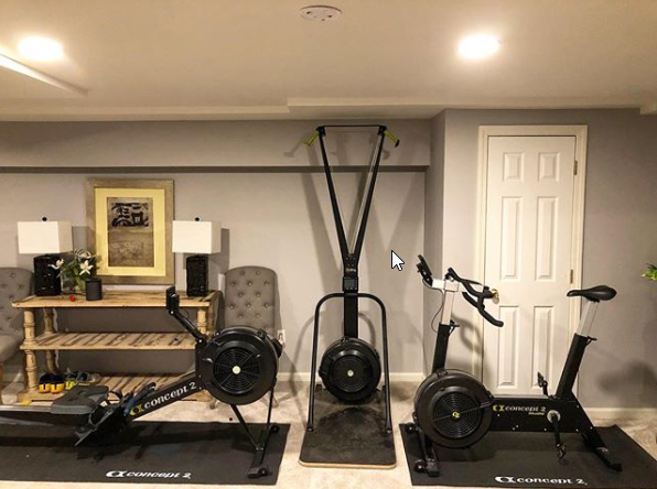 Home Gym With Leg Press
