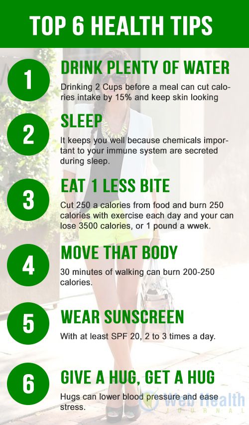 top 10 healthy living tips