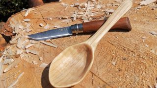 Wood Carving Knife with Wood Handles
