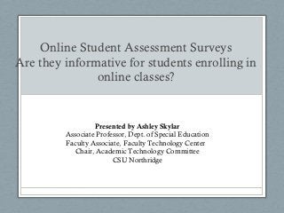 online learning evaluation